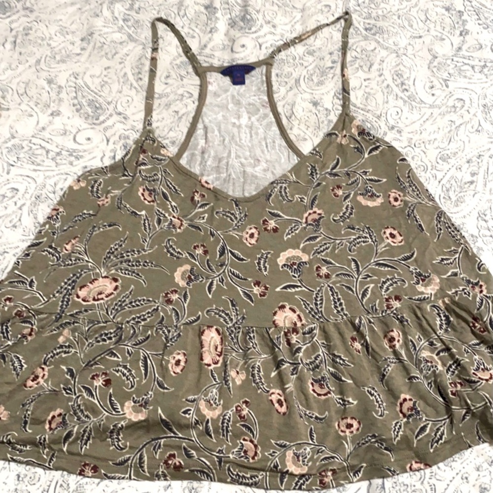 american eagle floral tank top